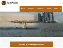 Tablet Screenshot of newamsterdamhistorycenter.org